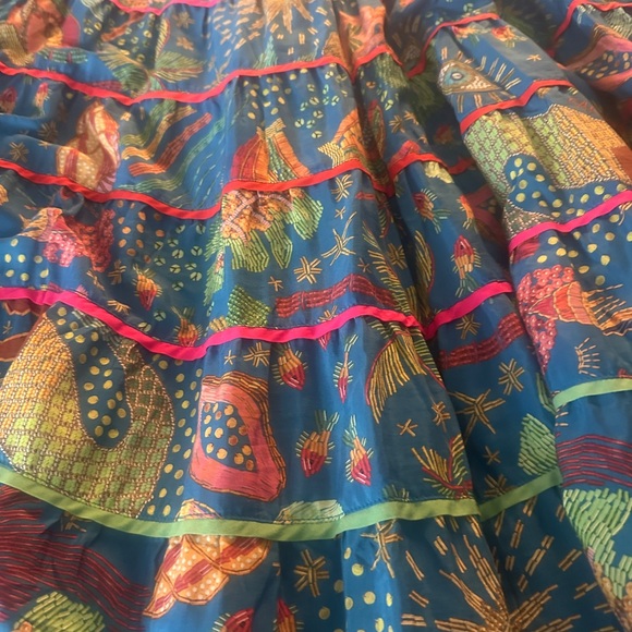 FARM Rio Azure Blue Ocean Stories Maxi Dress XL NWT - Picture 4 of 6